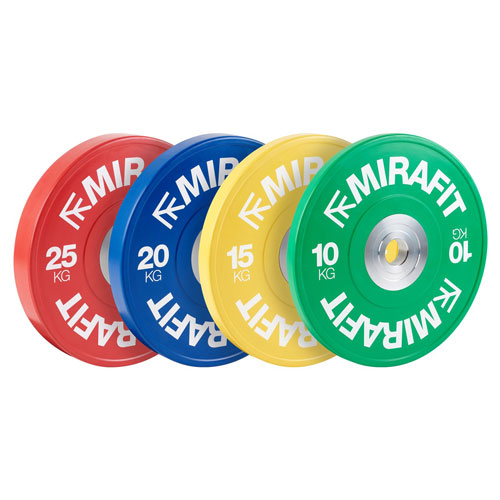 MIRAFIT Narrow Coloured Olympic Bumper Plates